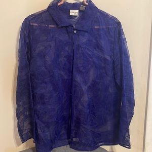 CHICO’S sheer floral blouse